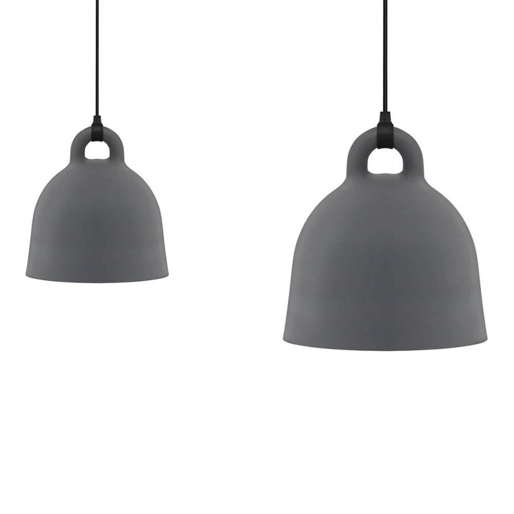 Pendelleuchte Bell L Ø 55cm Grau in elegantem grauen Design, ideal für Wohn- und Arbeitsräume.