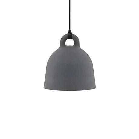 Lampa wisząca Bell S Ø 35cm Szara, stylowa szara lampa wisząca w kształcie dzwonu o solidnej konstrukcji.