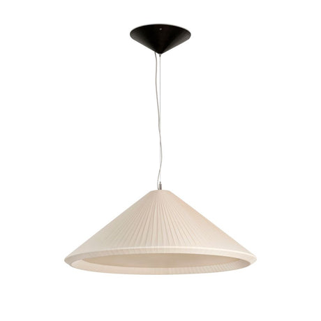 Pendelleuchte HUE-IN Ø 70cm Weiß über einem Tisch, modern und elegant, ideal für den Wohnbereich.