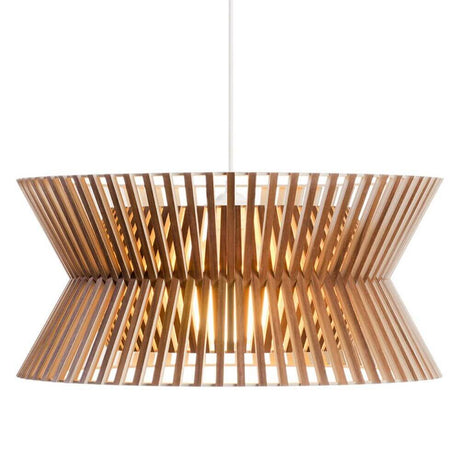 Kontro 6000 pendant light made of wood Ø 45 cm - modern wooden lamp with optimal light distribution in the room.