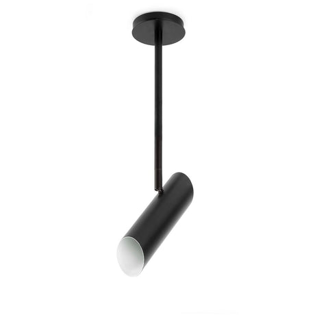 Deckenspot LINK GU10 Schwarz an der Decke montiert mit modernem Design.