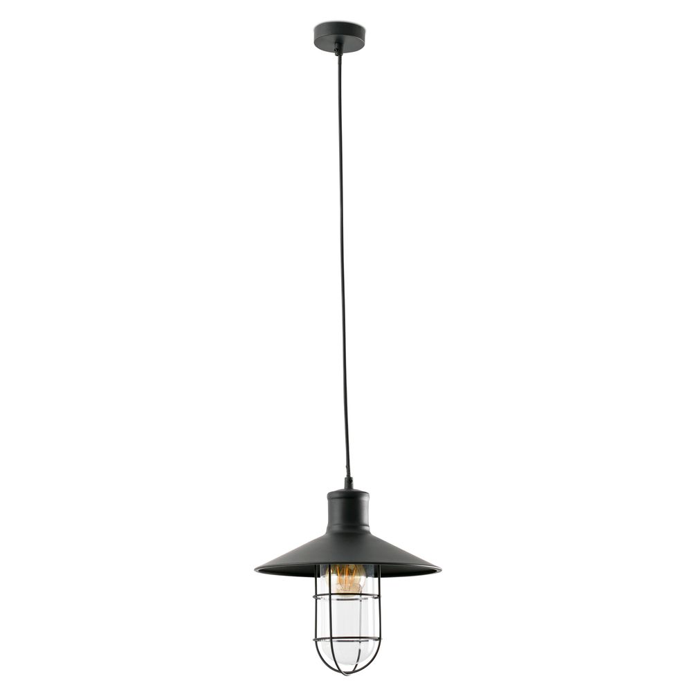 Pendelleuchte MARINA Schwarz mit modernem Design und stilvollem, schwarz lackiertem Metallfinish.