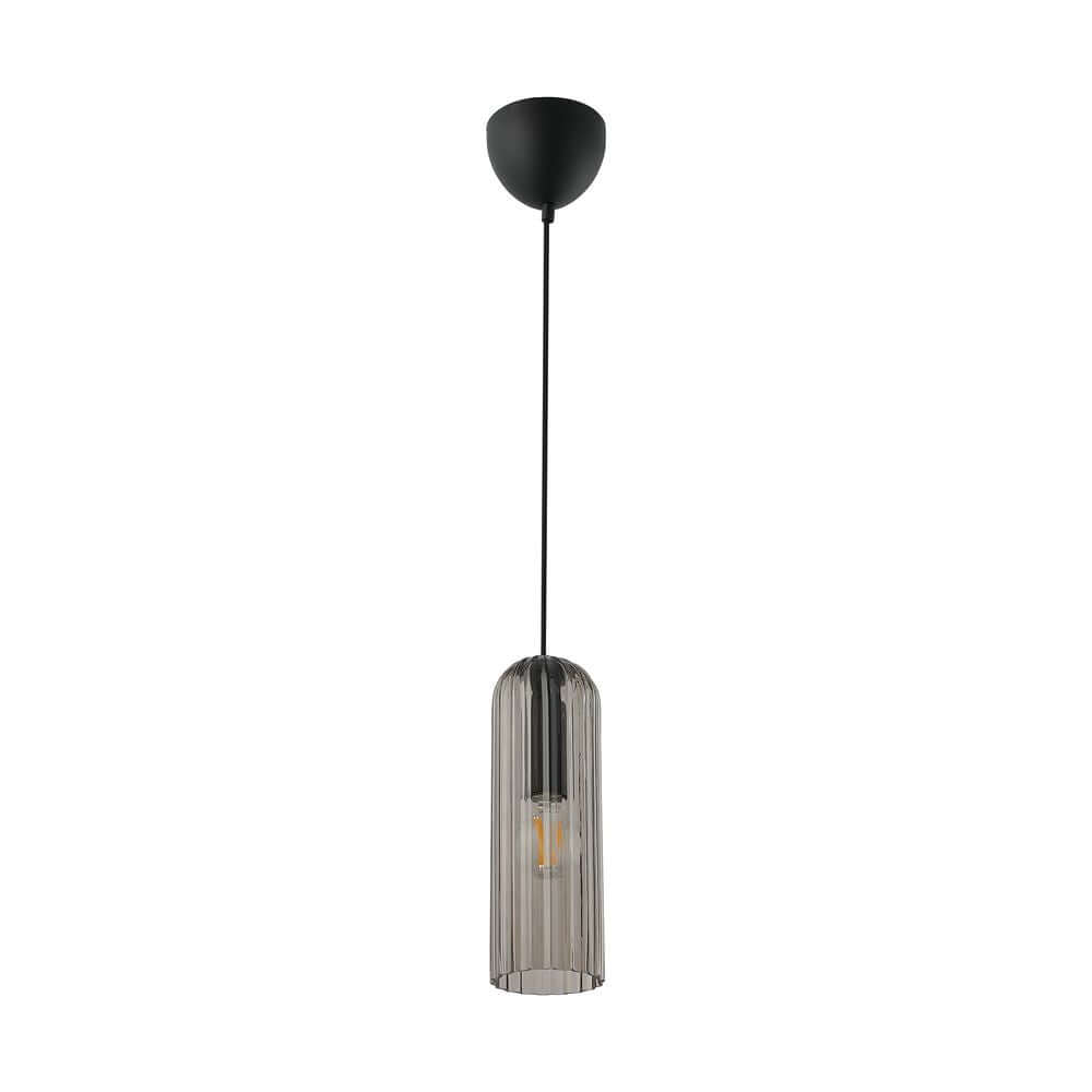 Pendelleuchte Miella mit elegantem, geripptem Glas und modernem Design, ideal für individuelle Lichtakzente.
