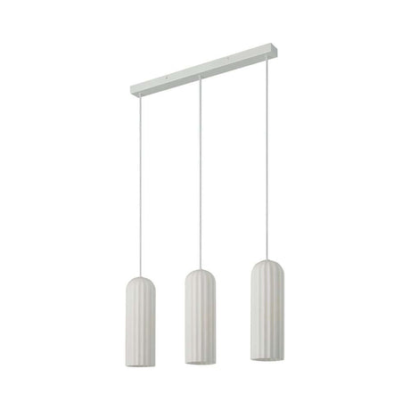 Pendelleuchte Miella 3-Rail mit elegantem Design und geripptem Glas für gemütliche Beleuchtung