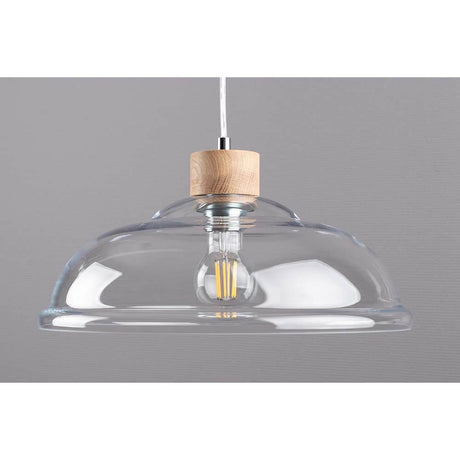 Hanger lamp moldde eiken olie, transparant