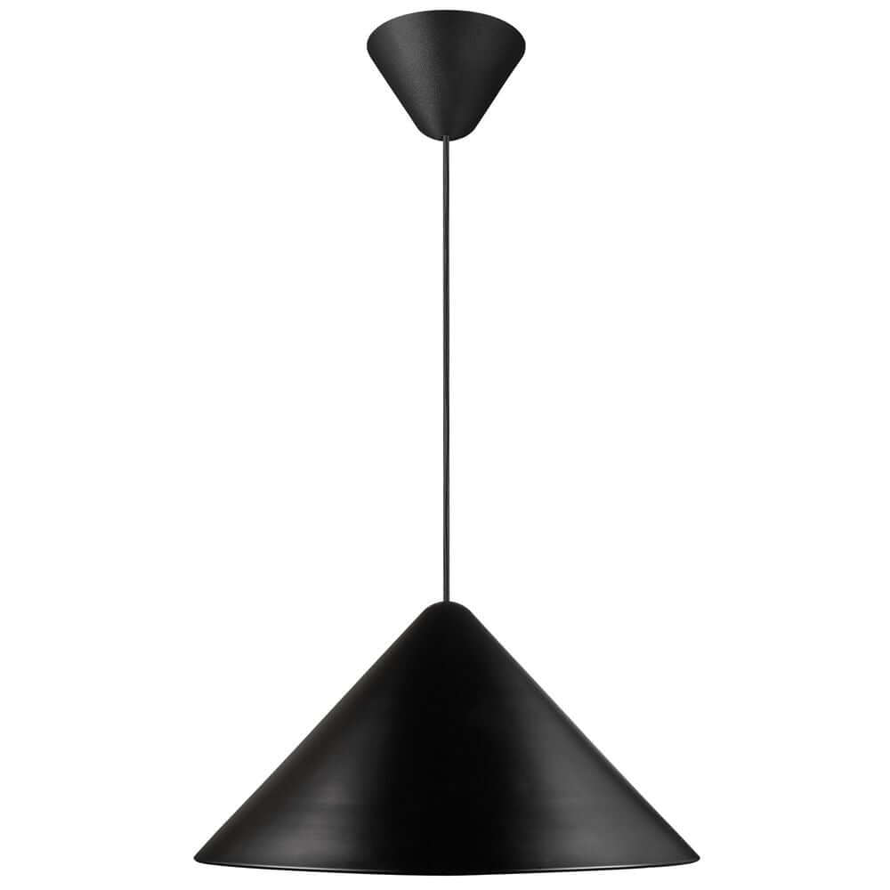 Pendelleuchte Nono 49 in modernem, geometrischem Design mit schwarzem Abschluss.