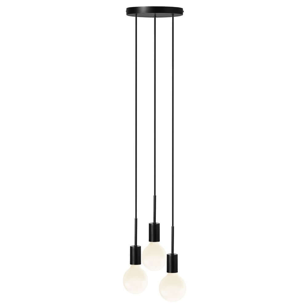 Pendelleuchte Paco 3-Spot in minimalistischen Design mit drei hängenden Leuchtmitteln.