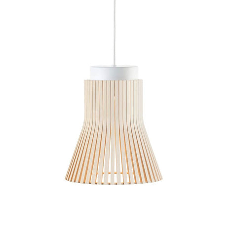 Pendant light Petite 4600 made of wood Ø 20cm with a conical, slim lampshade in wood look.