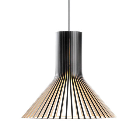 Puncto 4203 pendant light made of wood Ø 45cm - elegant design with an Asian cone-hat look.
