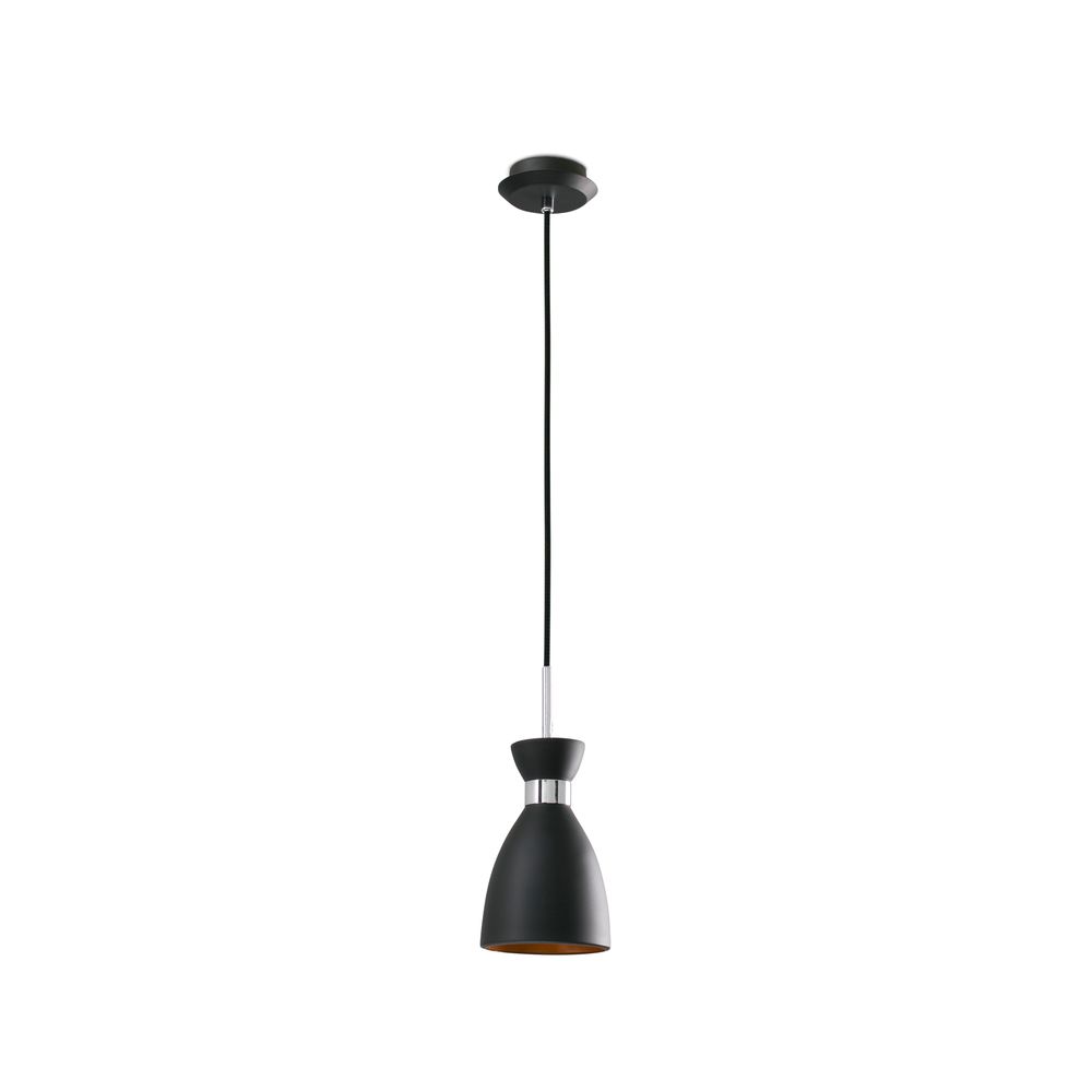 Pendelleuchte RETRO Schwarz an einer Decke montiert, modernes Design.