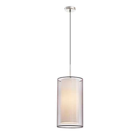 Pendelleuchte SABA Nickel, Schwarz mit modernem, eleganten Design in transparentem Glas.