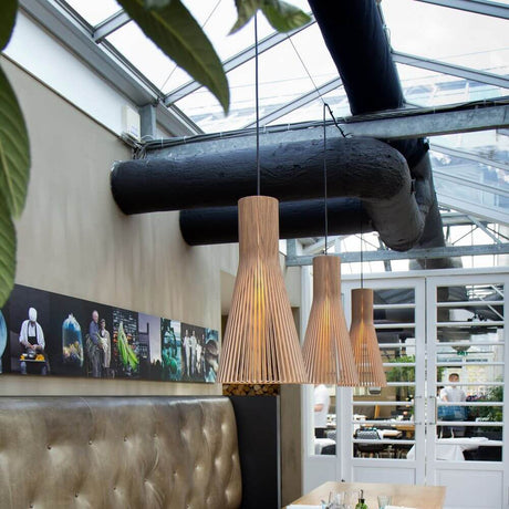 Pendant lamp Secto 4200 made of wood Ø 30cm
