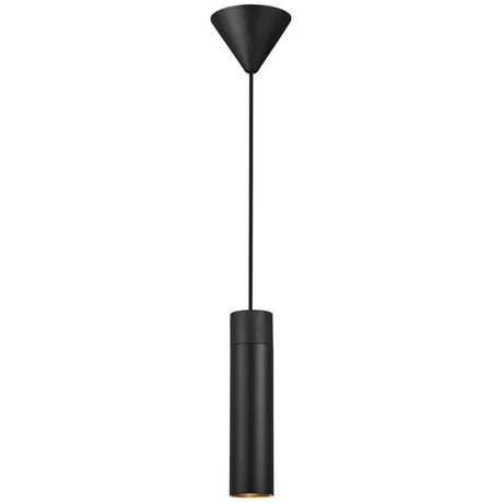 Pendelleuchte Tilo in schwarzem, minimalistischem Design mit präzisem, nach unten gerichteten Licht.