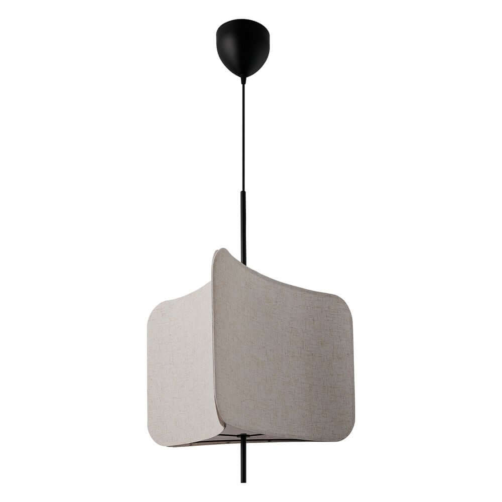 Pendelleuchte Tinto mit modernem, dreieckigem Schirm in elegantem Design, perfekt für Essbereiche und Wohnzimmer.