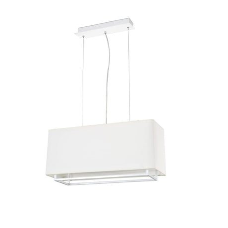 Pendelleuchte VESPER-1 2-flammig Weiß, Beige in modernem Design mit klaren Linien und elegantem Finish.
