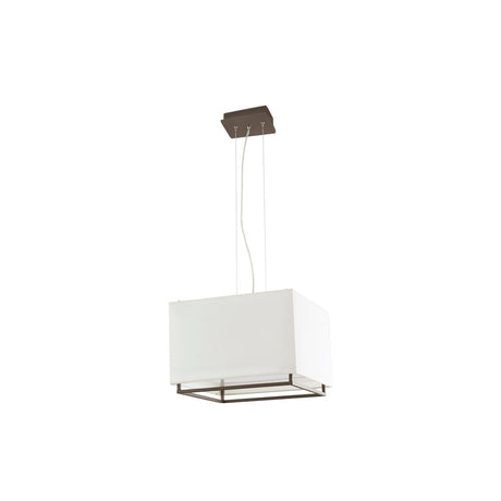 Pendelleuchte VESPER-2 3-flammig Braun, Beige elegant und modern in einem Raum montiert.