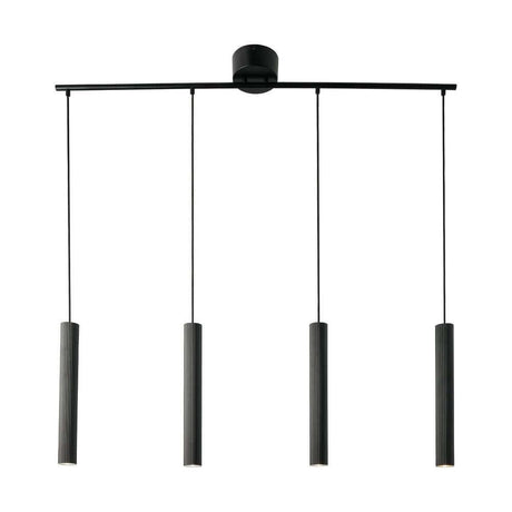 Vico 4-Rail pendant light with a clean, understated design and a ribbed surface for stylish lighting