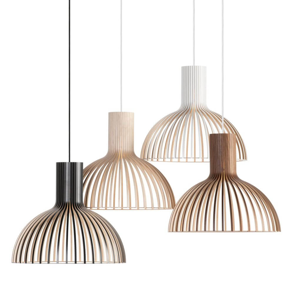 Pendelleuchte Victo 4250 aus Holz Ø 56cm in unterschiedlichen Farben und Designs, perfekt für jeden Essbereich.