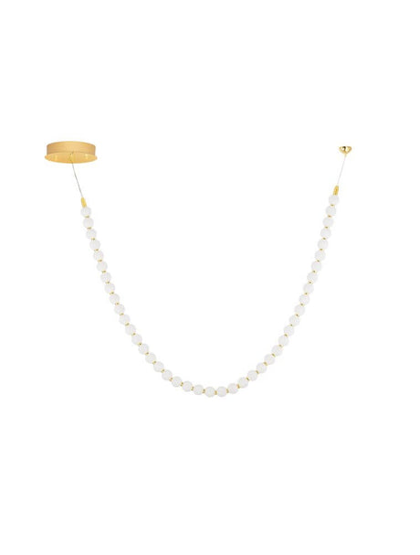 Perla LED Deckenleuchte 42-flammig 3000K Gold, elegante goldene Deckenlampe mit weißem Kugeldesign