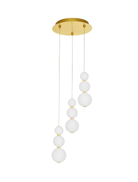 Lampada a ciondolo a LED PERLA 9-FLAME Ø 31cm 3000K