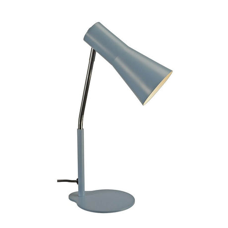 Phelia bordlampe blå i et moderne design, ideel til skrivebordsbelysning og atmosfæriske accenter.