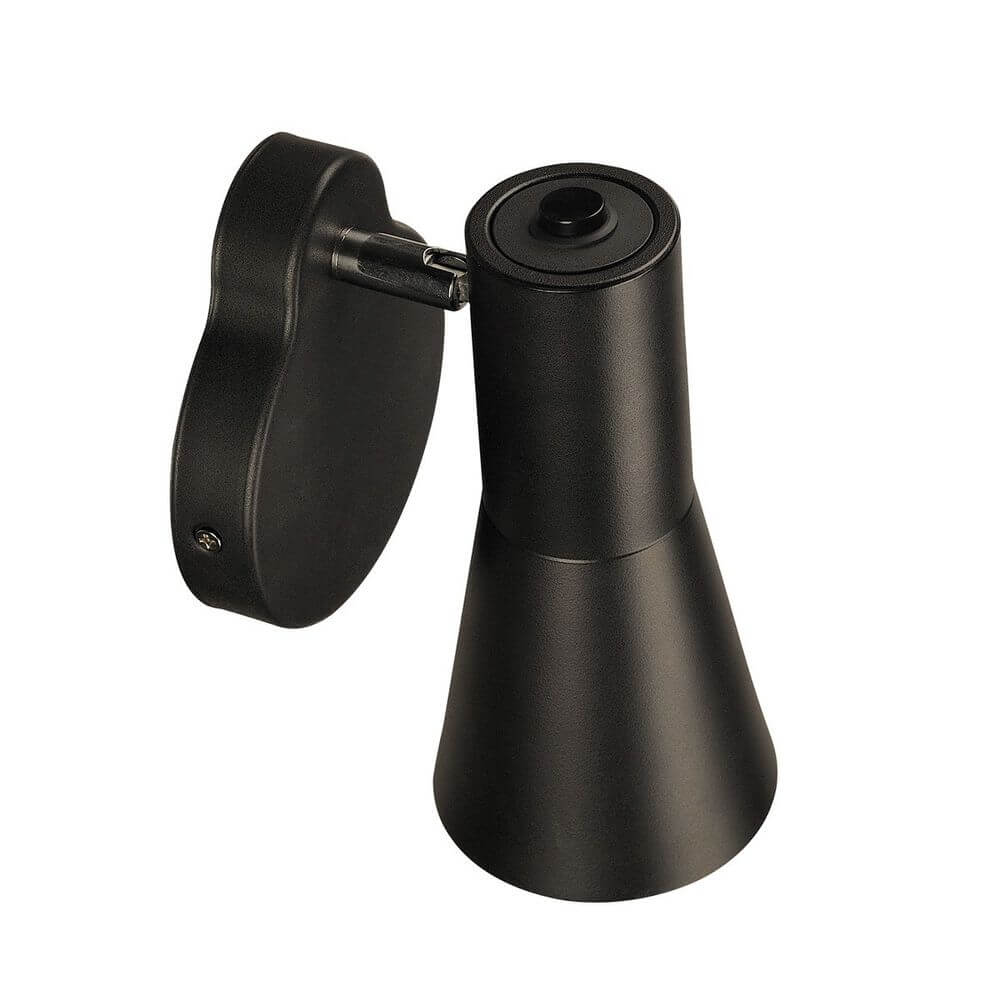 Phelia Wandleuchte mit Schalter in Schwarz, elegantes Design aus Aluminium und Stahl, GU10 Sockel.