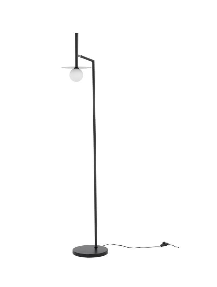 Pielo Stehlampe G9 H 165cm Ø 42cm in modernem Design aus Metall und Opalglas für elegantes Wohnen.