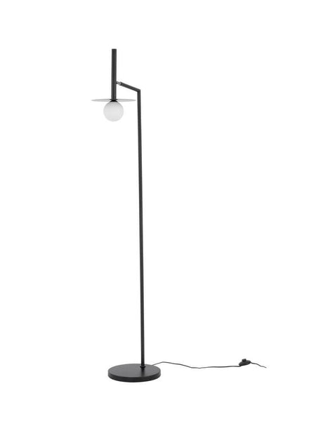 Pielo Stehlampe G9 H 165cm Ø 42cm in modernem Design aus Metall und Opalglas für elegantes Wohnen.