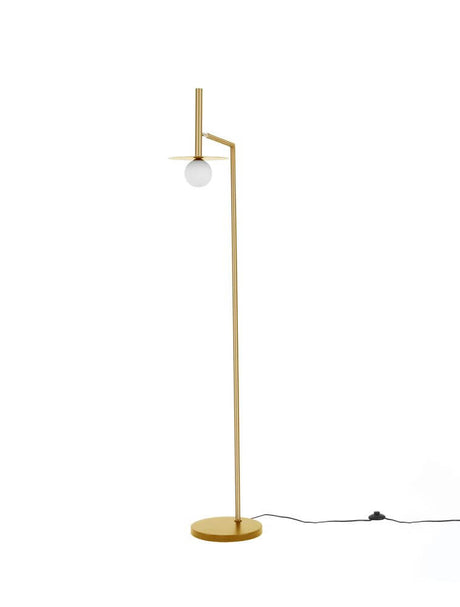 Pielo Stehlampe G9 H 165cm Ø 42cm elegante Stehleuchte aus Metall und Opalglas