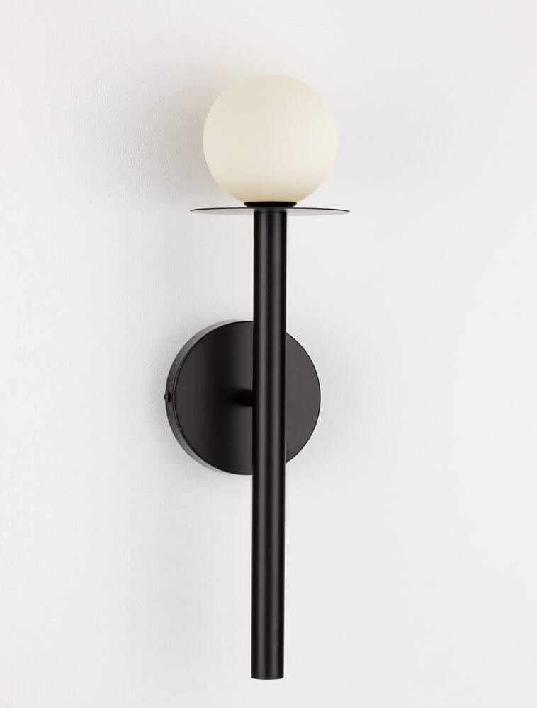 Pielo Wandleuchte G9 H 45cm - elegante Wandlampe mit Opalglas und modernem Design aus Metall.