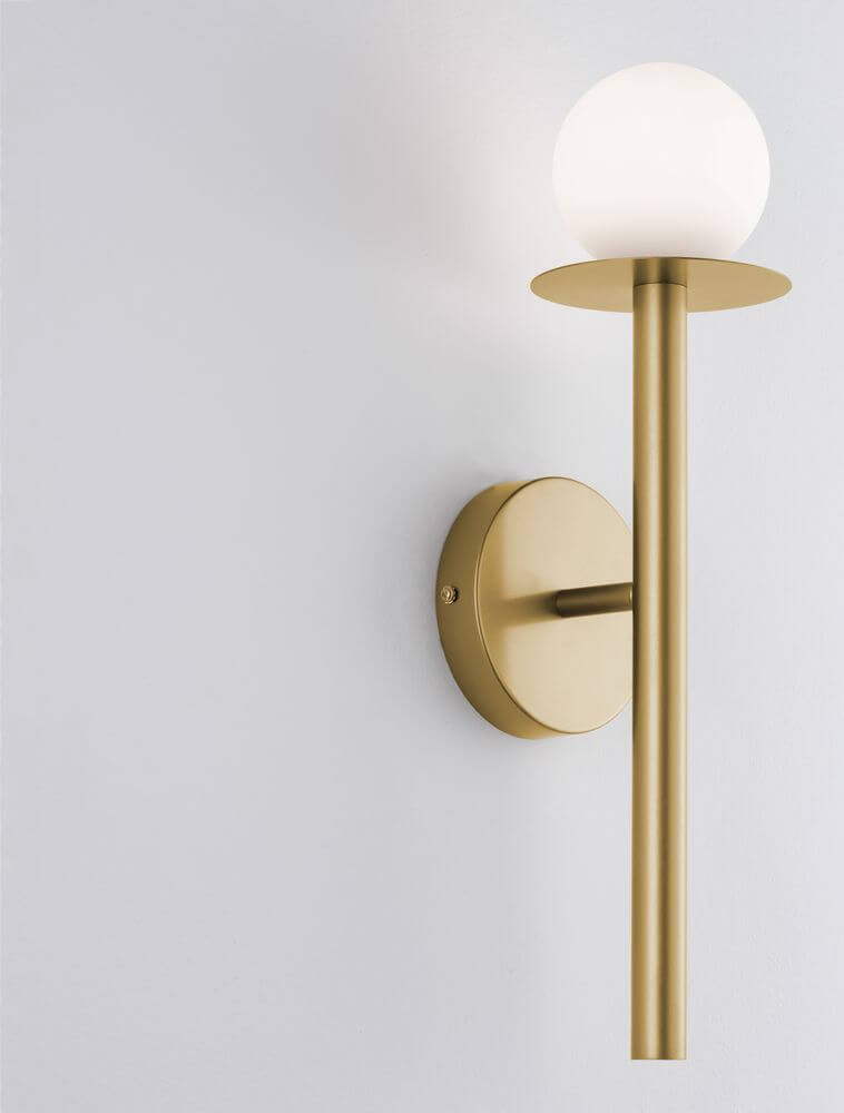 Pielo Wandleuchte G9 H 45cm in modernem Design mit Opalglas und Metall für elegantes Zuhause