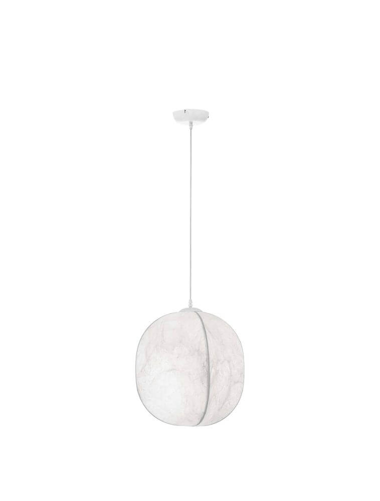 Moderne Pierida Pendelleuchte E27 Weiß mit elegantem, rundem Design, perfekt für verschiedene Raumarten.