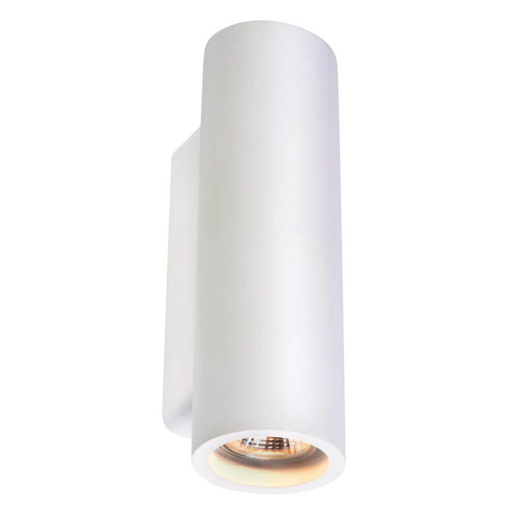 Plastra Wandleuchte Tube Gips rund 2xGU10 in modernem Design, perfekt für kreative Gestaltungen.