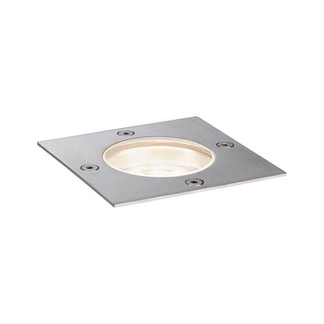 LED Plug & Shine Bodeneinbaulampe eckig IP65 3000K in quadratischem Design für die Außenbeleuchtung.