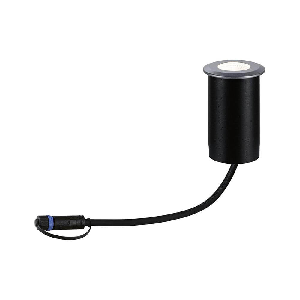 Plug & Shine LED Boden Einbauleuchte Grau IP67 für optimale Lichtverteilung und Wetterbeständigkeit.