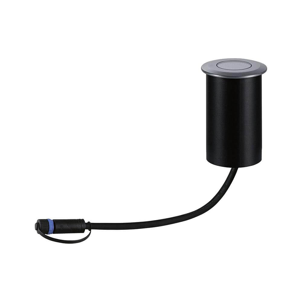 Plug & Shine LED Boden Einbaustrahler Grau IP67 für wetterfeste Bodenbeleuchtung und optimale Lichtverteilung.