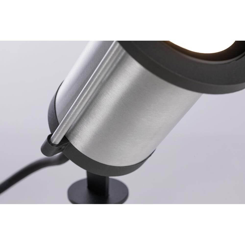 Plug & Shine LED Gartenstrahler Classic Basis-Set Anthrazit IP65 Detailansicht des Lichtstrahlers
