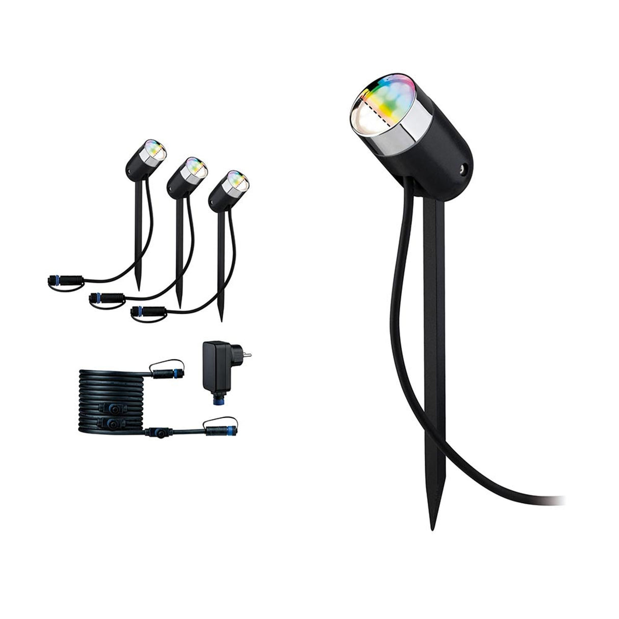 Plug & Shine LED Gartenstrahler Smart Home Zigbee Basis-Set