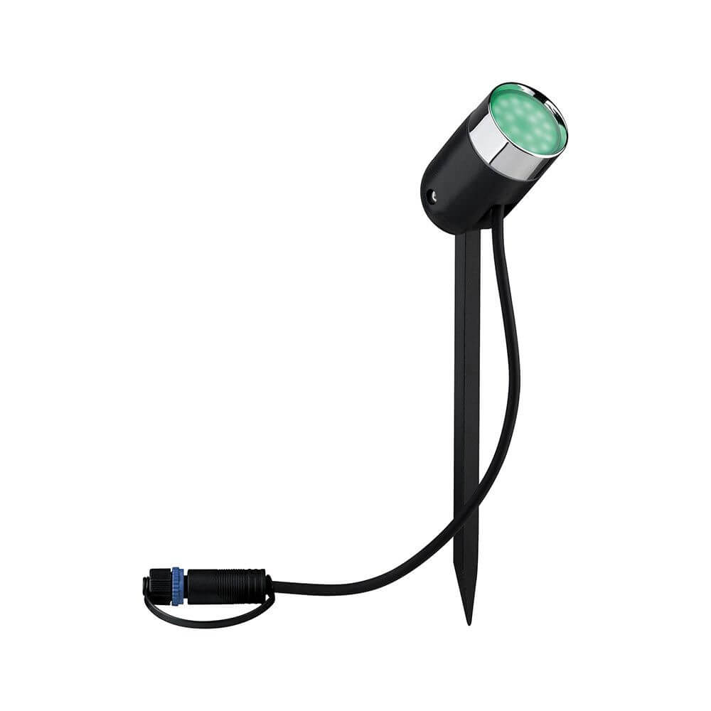Plug & Shine LED Gartenstrahler Smart Home Zigbee Anthrazit IP65 mit RGBW-Farbwechsel und Erdspieß