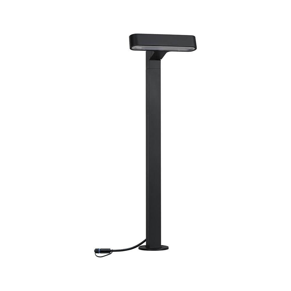 Plug & Shine LED Pollerleuchte Ito Horizontale Ausrichtung IP65 in modernem Design und robustem Metallgehäuse.