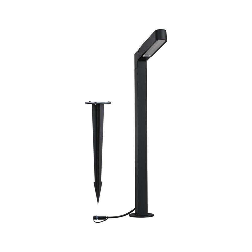 Plug & Shine LED Pollerleuchte Ito Vertikale Ausführung IP65 mit modernem Design und robustem Metallgehäuse.