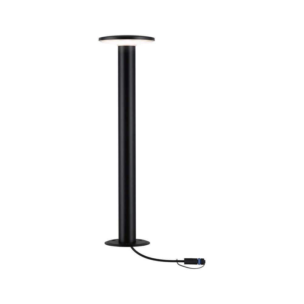 Plug & Shine LED Pollerleuchte Plate Anthrazit mit 360 Grad Ausstrahlwinkel und fest verbautem LED-Leuchtmittel.