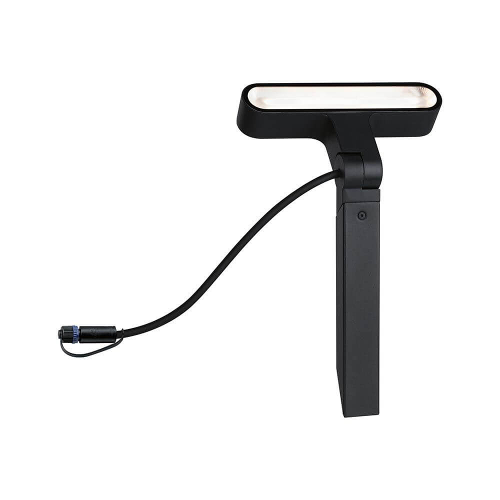 Plug & Shine LED Außen Bodenstrahler Ito IP65 mit modernem Design und asymmetrischem Ausstrahlwinkel für ideale Gartenbeleuchtung.