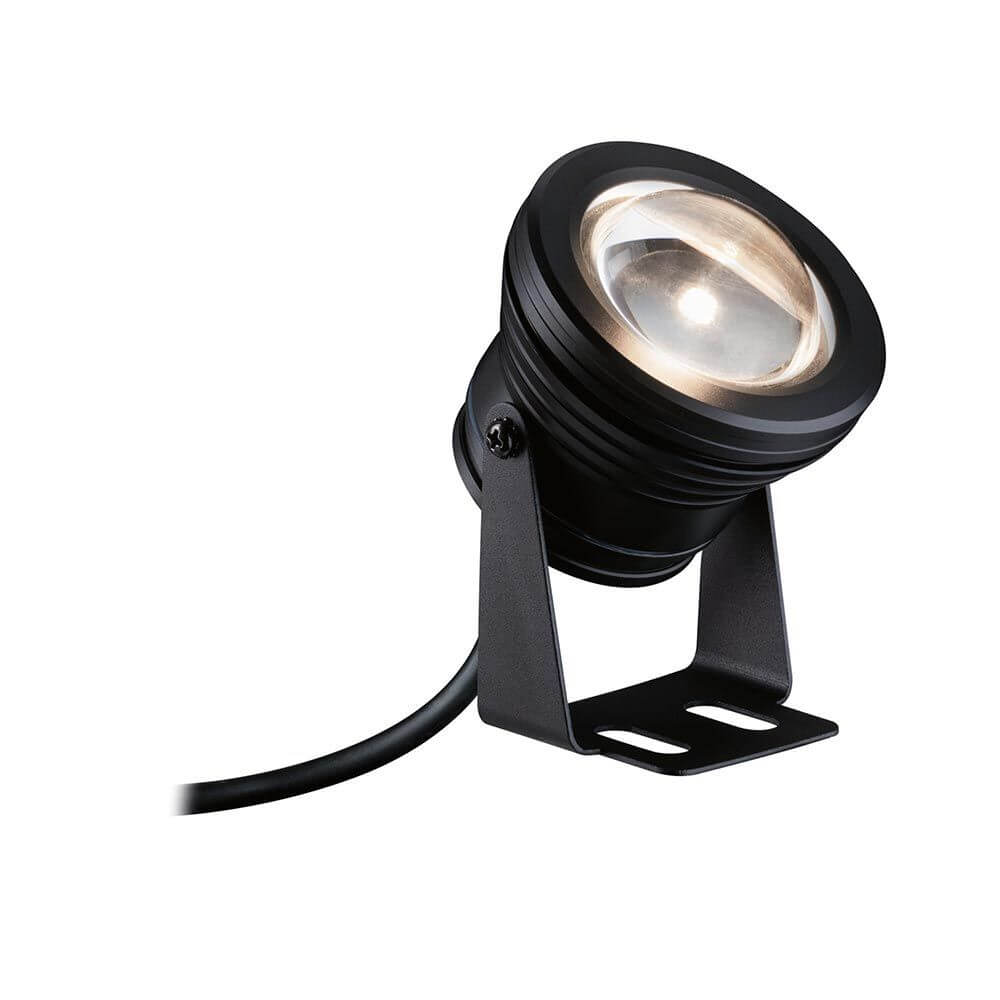 Schwarze Plug & Shine LED Spot Teichleuchte mit 2 Meter Zuleitung, ideal für effektvolle Beleuchtung im Wasser.