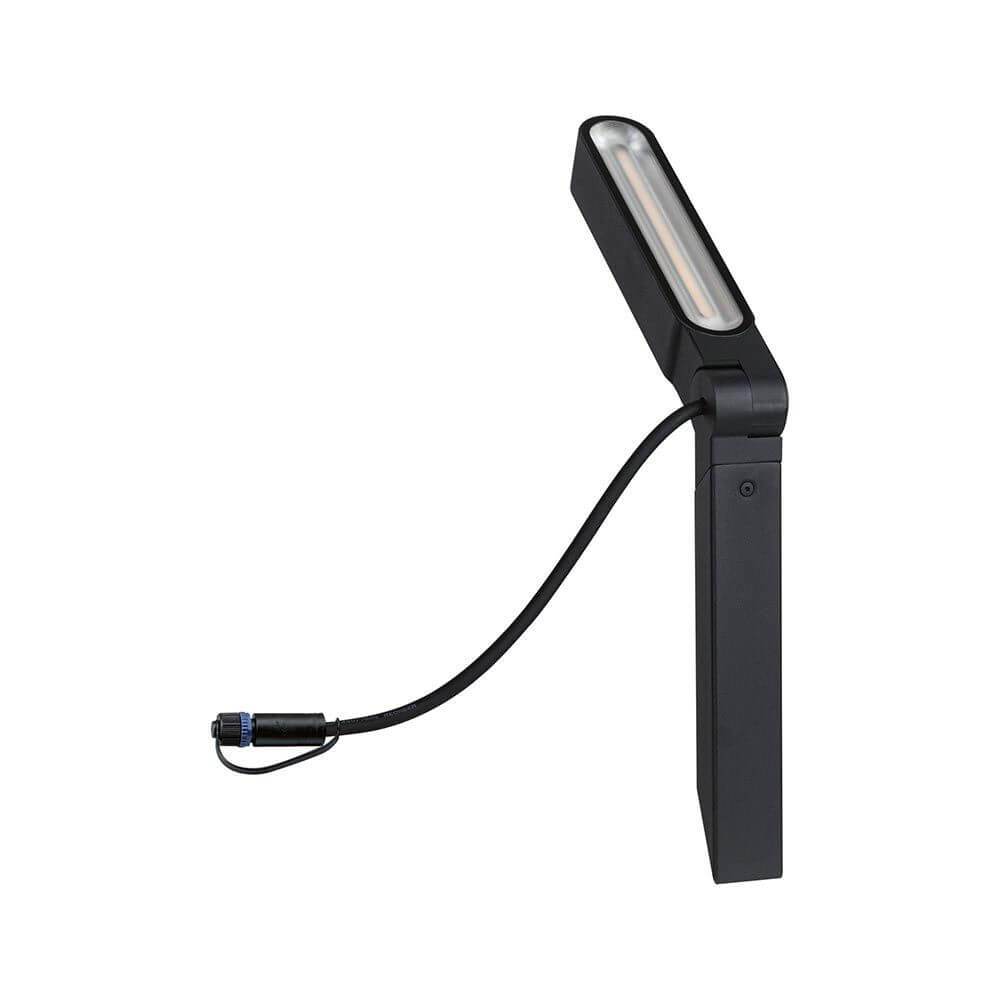 Plug & Shine LED Einzelstrahler Ito Anthrazit mit asymmetrischem Ausstrahlwinkel für Gartenbeleuchtung.