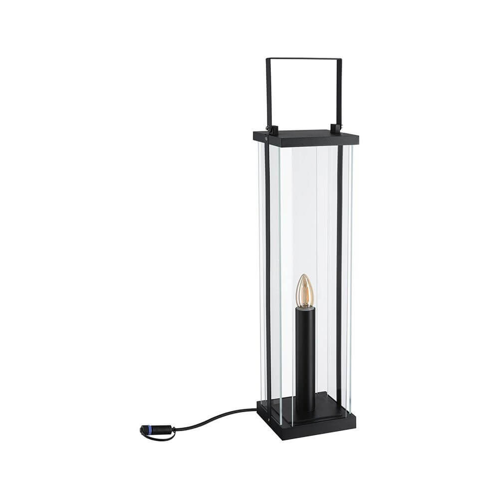 Plug & Shine Classic Laternen Stehleuchte Anthrazit mit LED Leuchtmittel und elegantem Design für den Außenbereich.