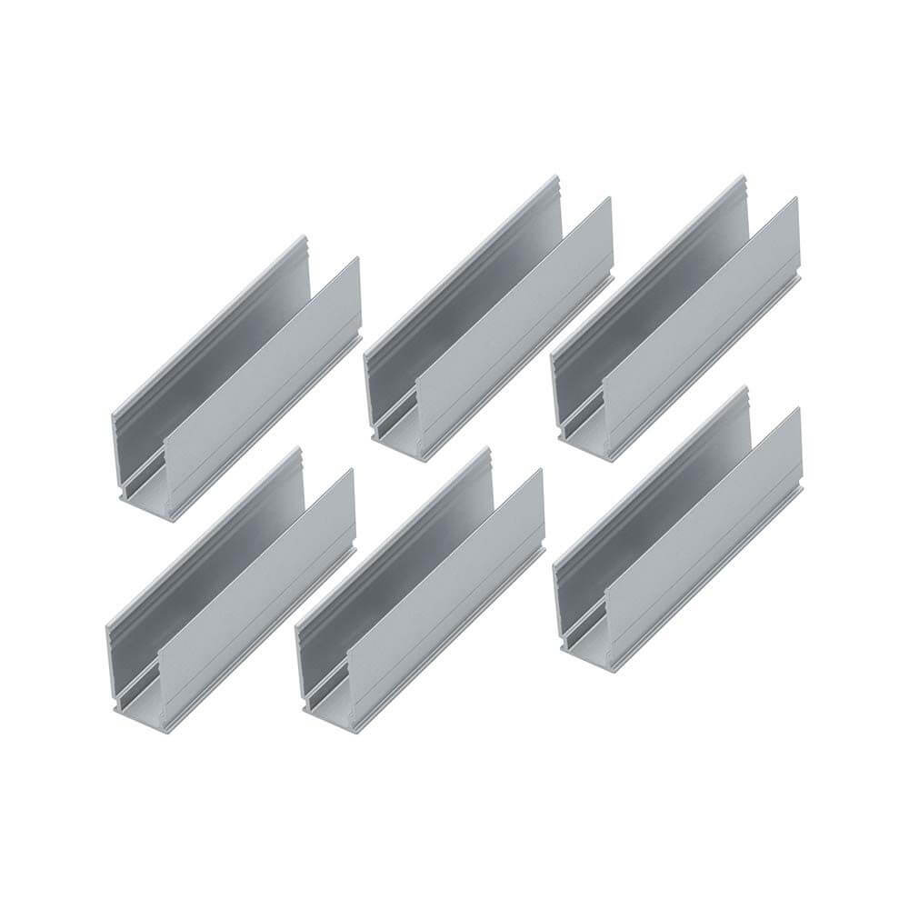 Plug & Shine Neon-Stripe Clip 5cm 6er-Set - Montage-Clips aus Aluminium für LED Strip