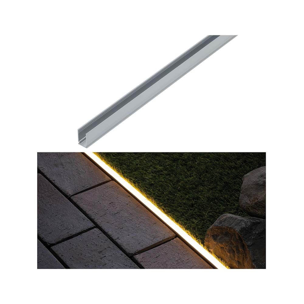 Plug & Shine Neon-Stripe Profil 1m für eine gerade Verlegung von LED Strips, rostfreies Aluminiumprofil.