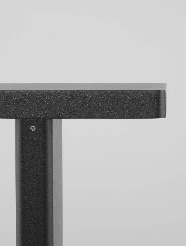 Oberfläche der Poet LED Außenwegeleuchte T-Form 3000K Anthrazit IP65, moderner Stil, robustes Aluminium.