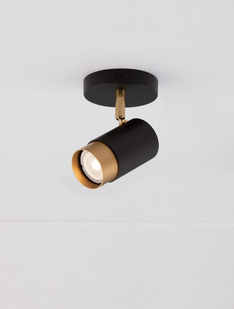 Pogno Deckenleuchte Ø 5,4cm Schwarz, Gold